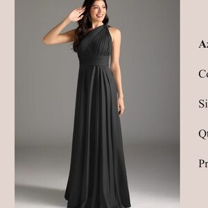 Azazie Charlize Elegant Black Dress